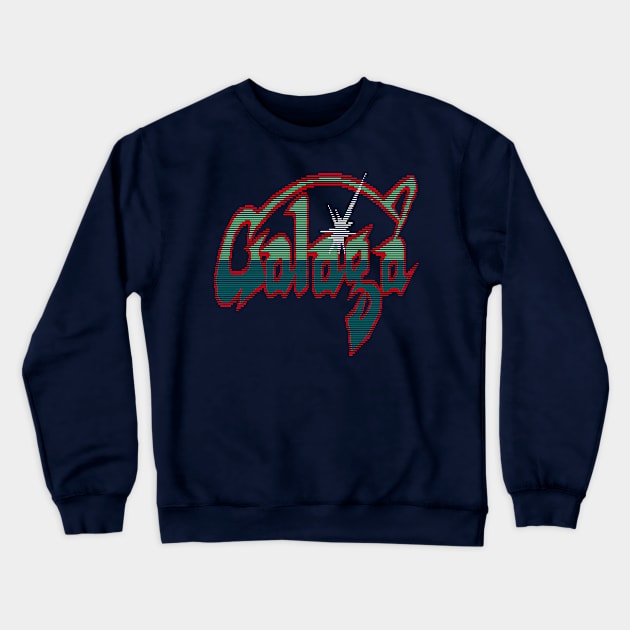 Galaga Logo Crewneck Sweatshirt by GraphicGibbon